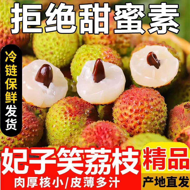 ｙ.【正宗妃子笑现货】新鲜荔枝/多汁核小肉厚两广发货冷链直发 +