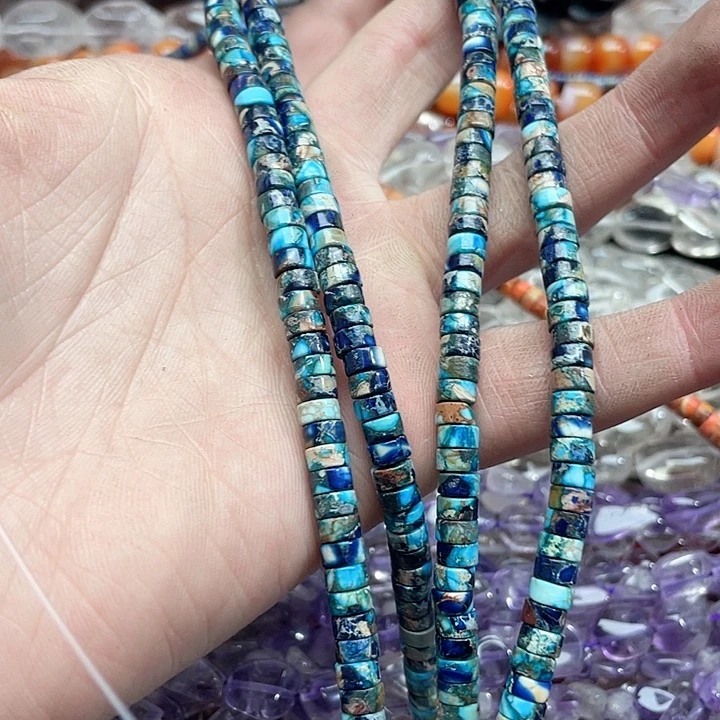 玛瑙/玉髓珠宝半成品未镶嵌一条6mm帝王石隔片