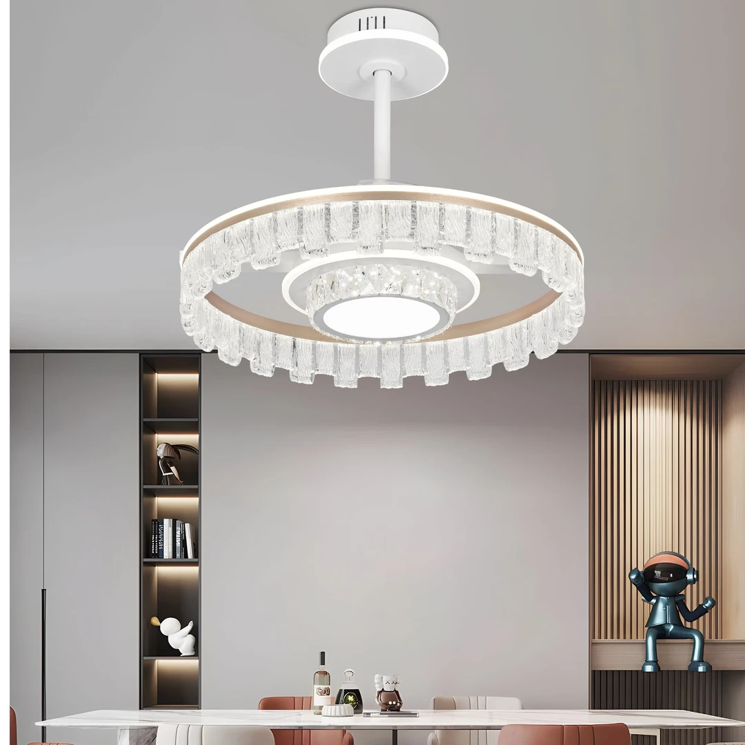 2025新款北欧吊扇灯客厅灯现代简约大气主卧室书房餐厅风扇灯轻奢