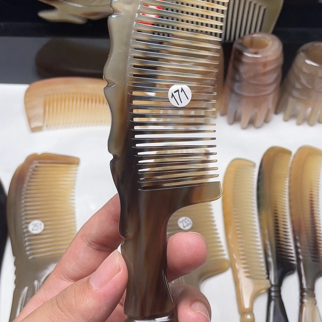 纯手工制作牛角梳微瑕171