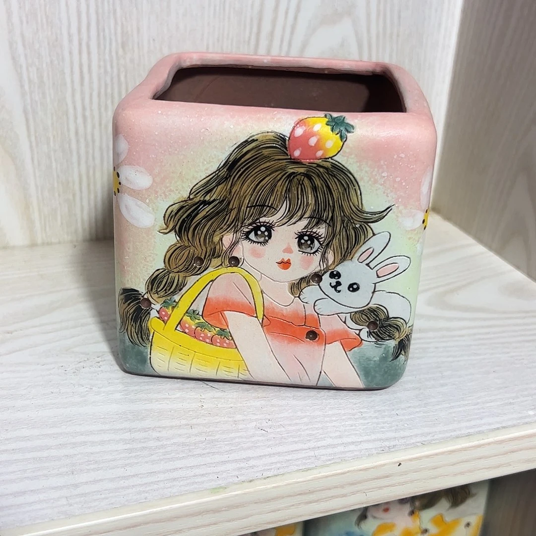 景德镇炫彩手绘口8.5高10.5