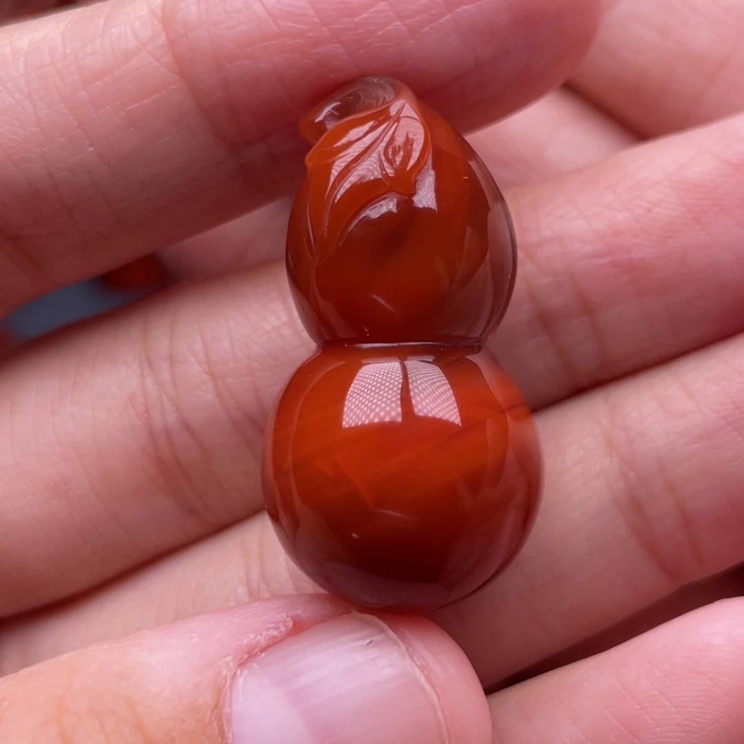 南红玛瑙未镶嵌珠宝奇石葫芦吊坠