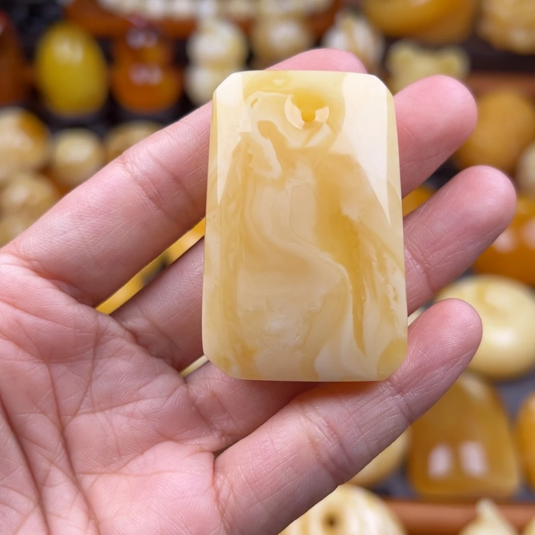 琥珀颈饰未镶嵌纯天然琥珀蜜蜡无优化