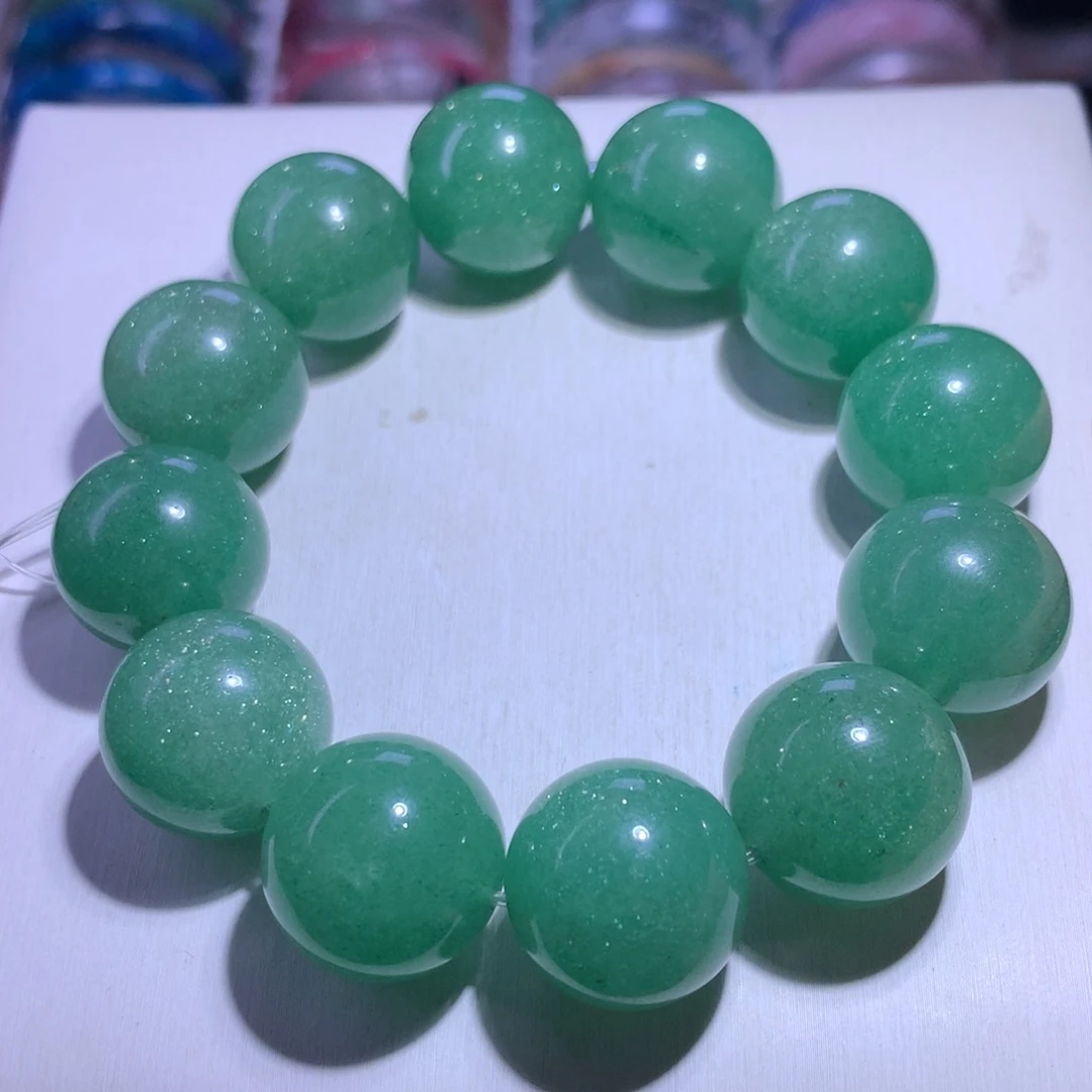 手串银S925镶嵌水晶绿草莓19.5m