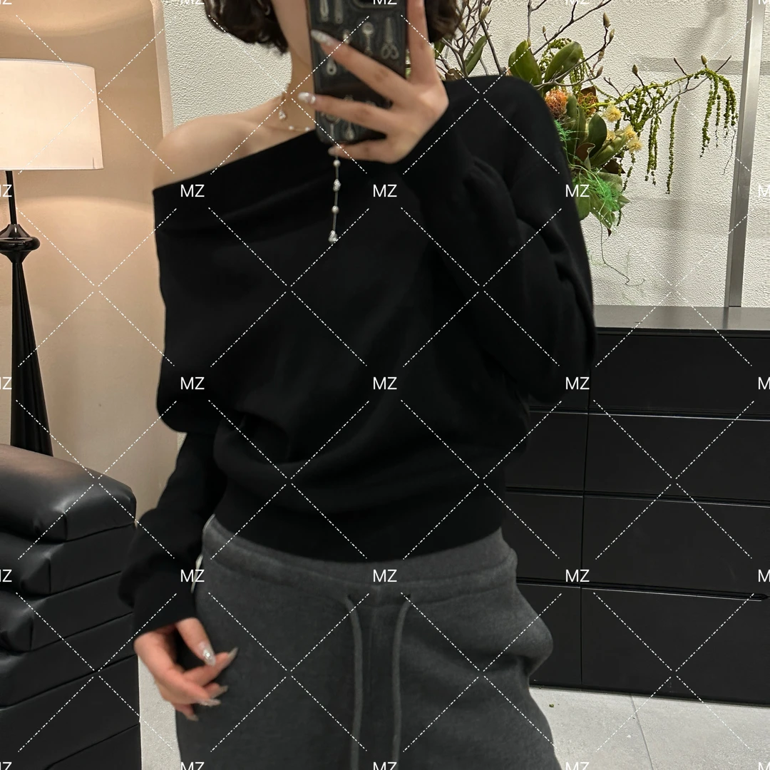 韩系穿搭纯欲风针织打底体恤A740