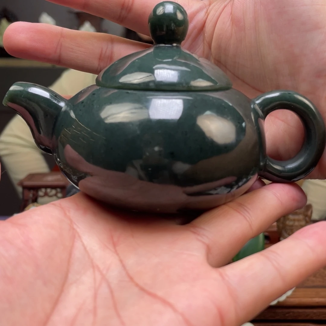 未镶嵌和田玉摆件和田玉茶壶未镶嵌