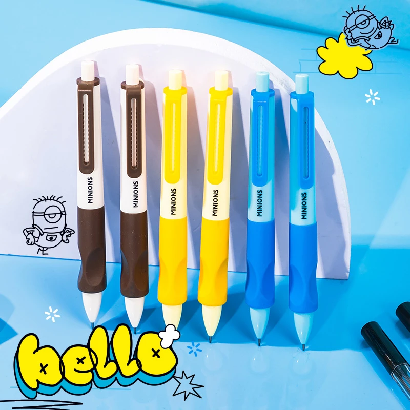 MINIONS小黄人正姿免削自动铅笔0.9幼儿园/小学生写字礼盒装