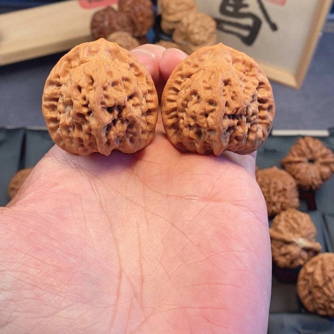 文玩核桃把件走色漂亮系列41尺挂月峰佛肚F411