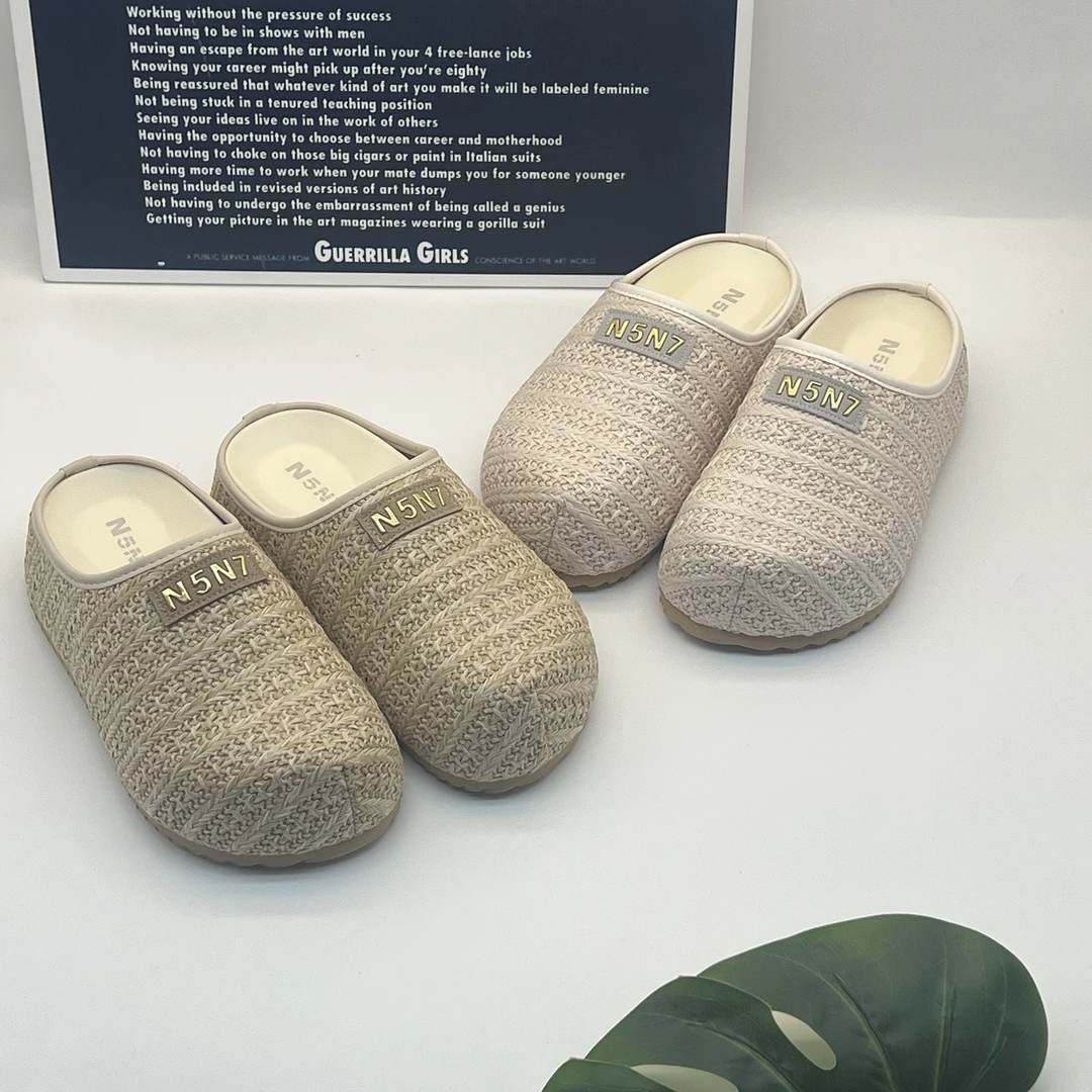 包头编织休闲平跟厚底日常包头拖半拖凉拖透气赫本风Y11