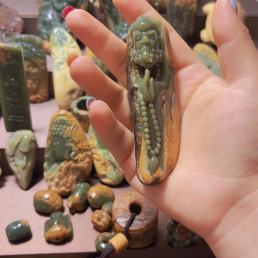 岫岩河磨玉（透闪石质玉）未镶嵌发饰入*