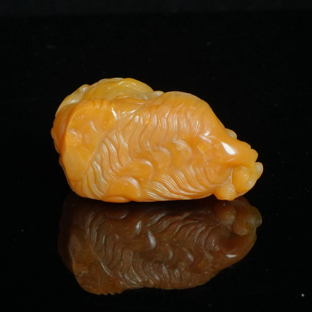 DY-C490寿山 田黄石 滚狮摆件 52*37*33mm57.92g