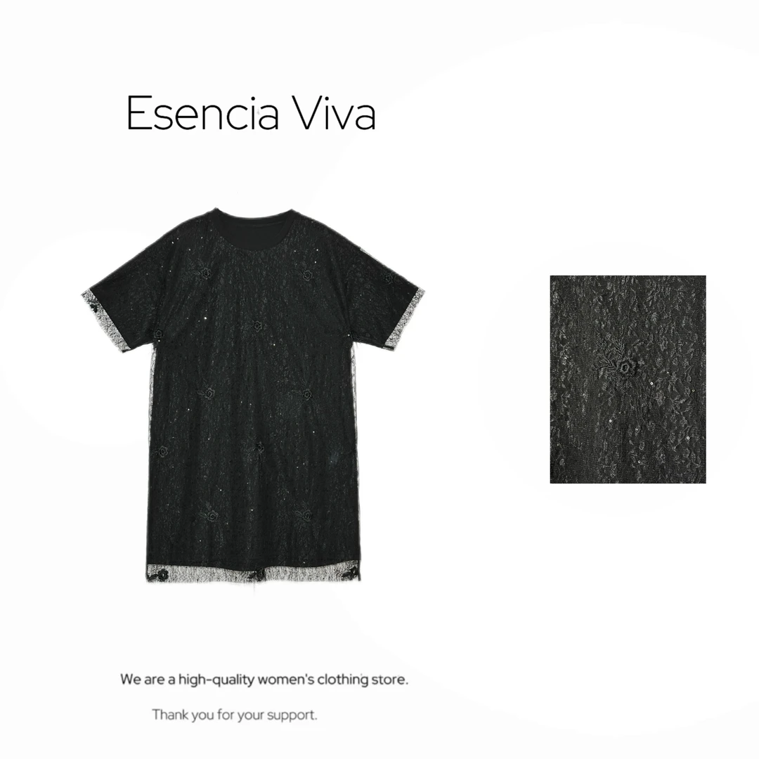 EV.【蚀日纹章】设计款重工绣花气质时尚短袖上衣EVZZ0348