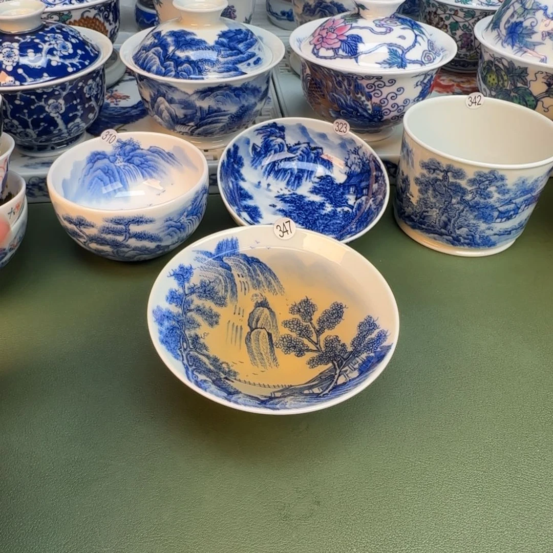 陶纯手工纯手绘茶具石头347