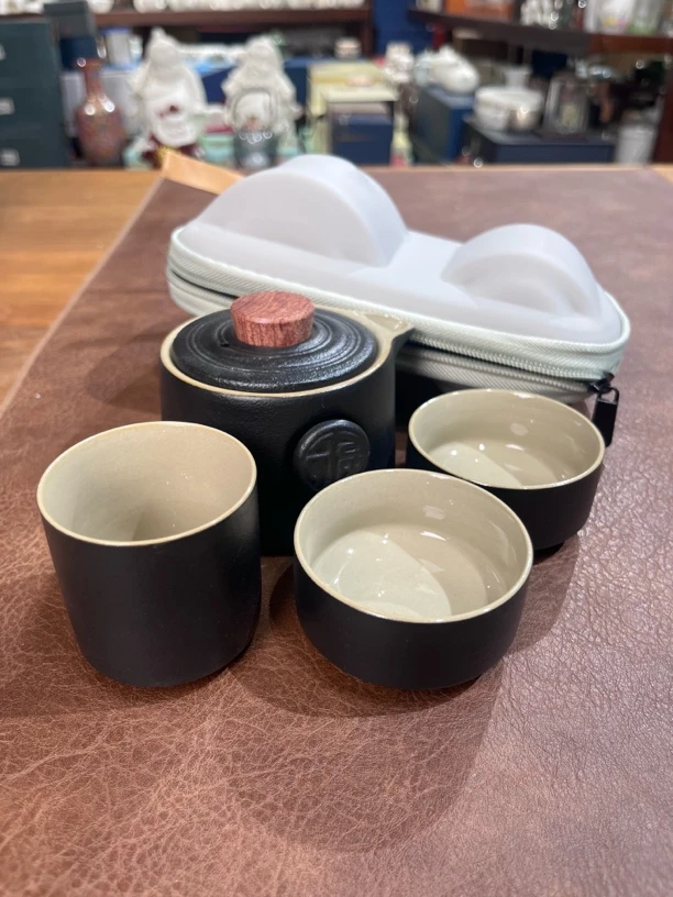 432黑款一壶三杯旅行茶具