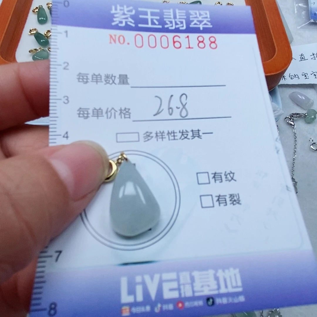 颈饰未镶嵌翡翠冰胶水滴