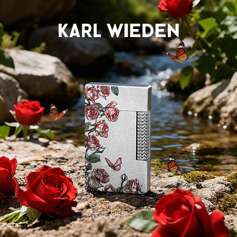 古银浮雕玫瑰卡尔威登-高档礼盒套装煤油朗声黄铜刚声火机