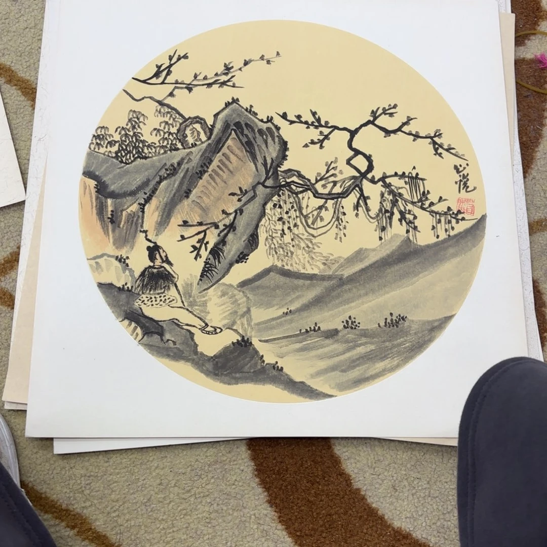 国画38-38卡纸作品艺