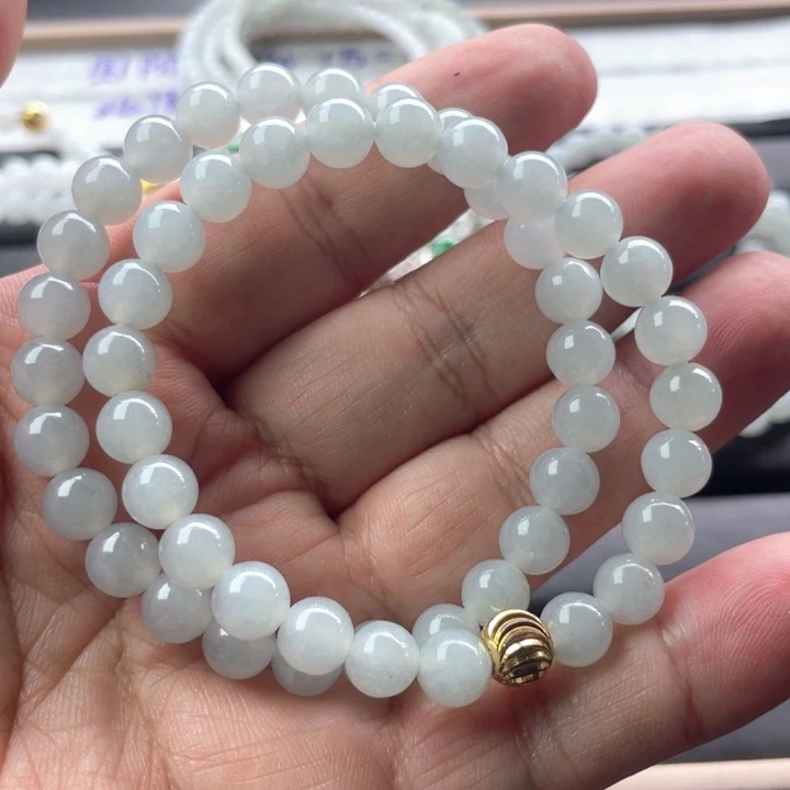 定制翡翠未镶嵌缅甸天然翡翠A货手串