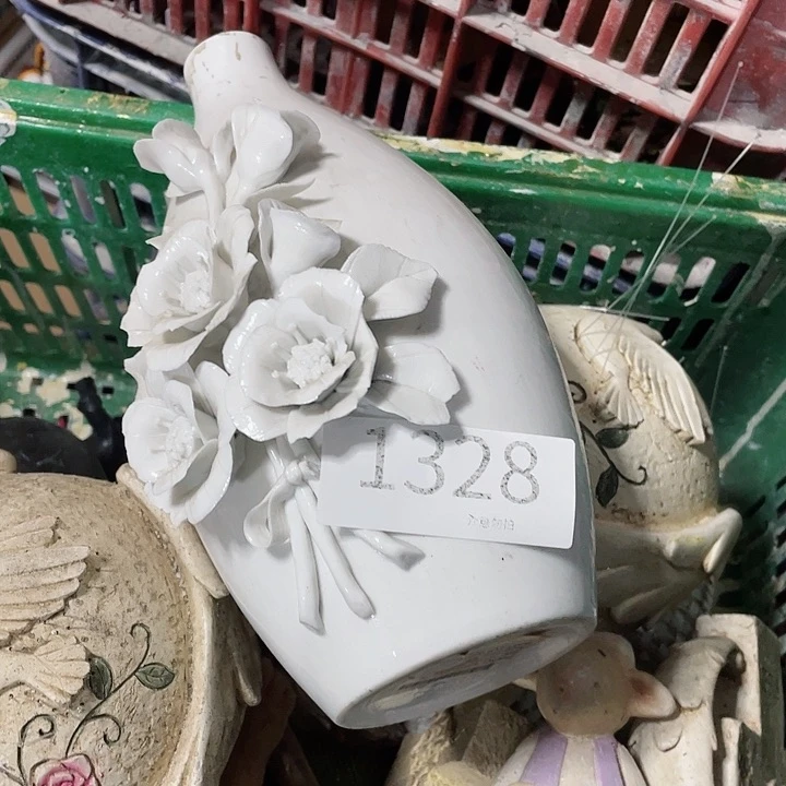 摆件贝*孤品老货微瑕瓷