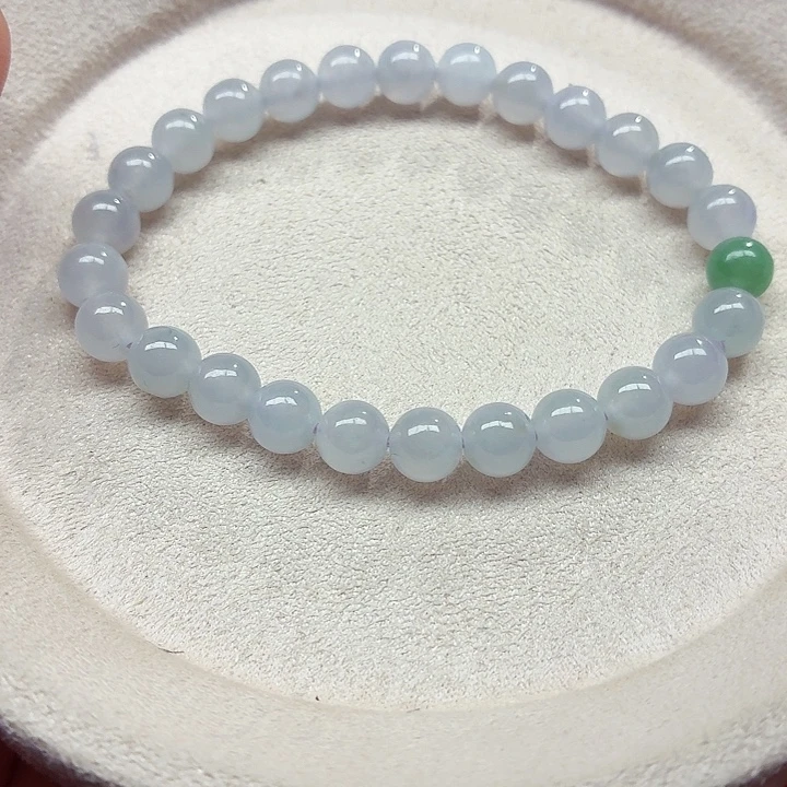 翡翠未镶嵌手链天然缅甸翡翠A货卡7