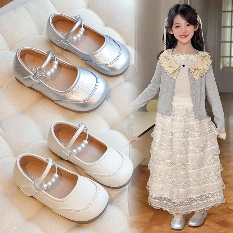 女童公主鞋2025夏季新款儿童女孩鞋子宝宝夏款包头皮鞋儿童单鞋ol