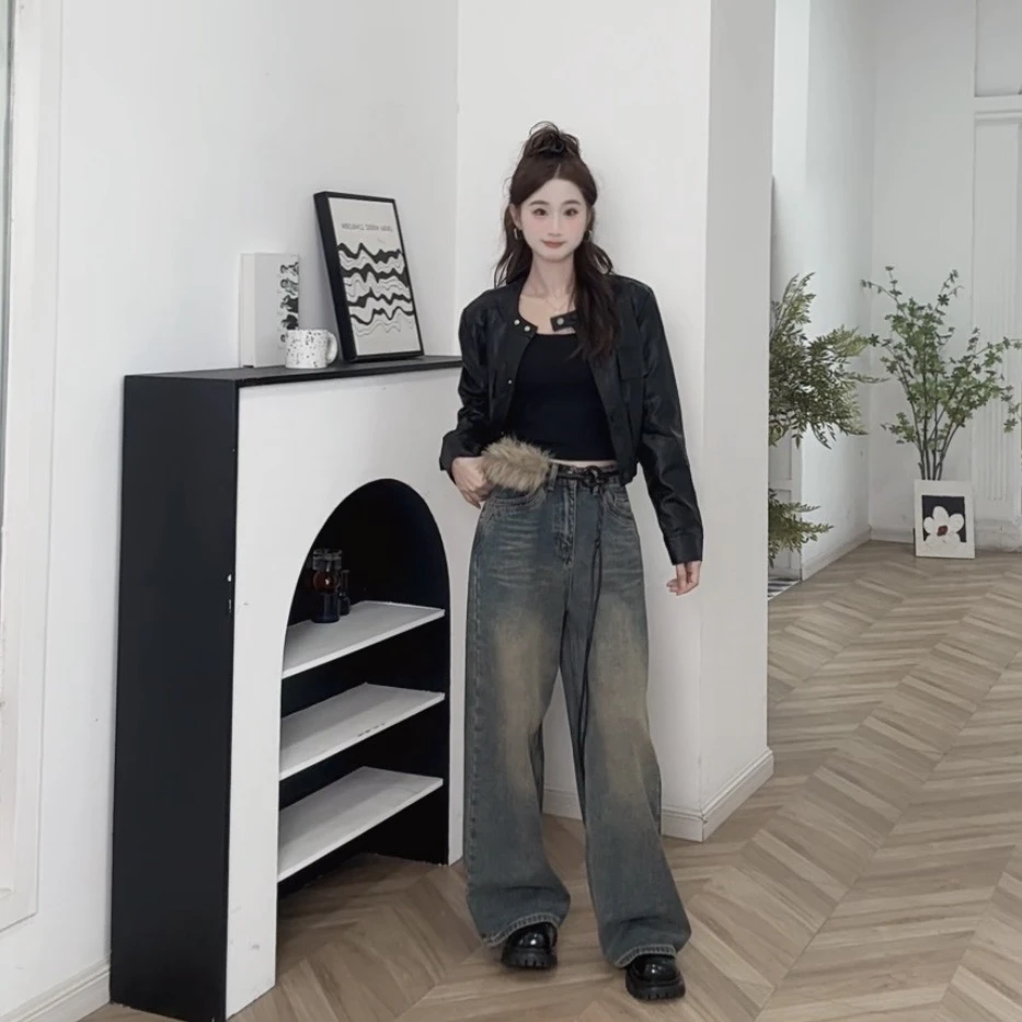 IEF/爱依服裤子2025秋季新款休闲通勤气质显瘦阔腿裤流光风