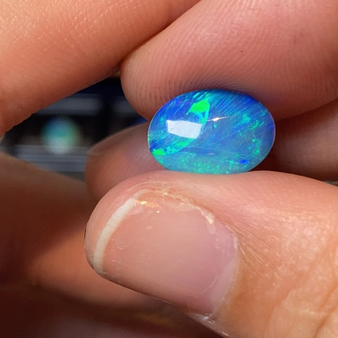 欧泊珠宝奇石银S925镶嵌小****N戒指