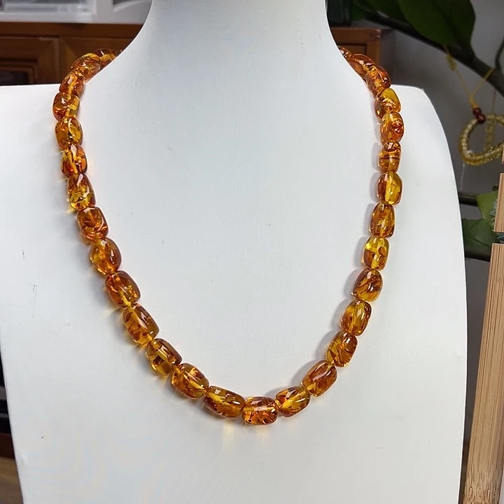 琥珀（花珀）未镶嵌颈饰