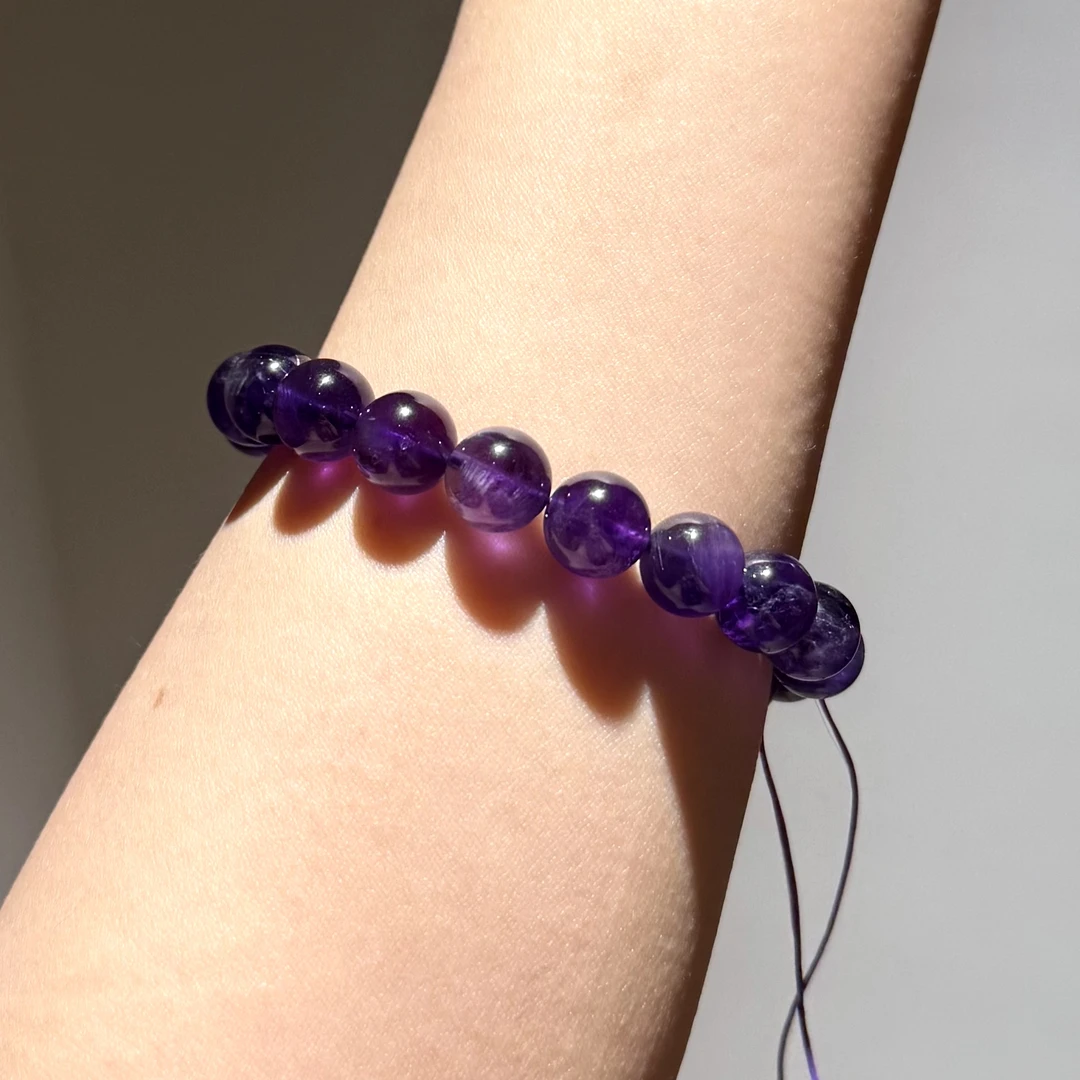 【村村有晶】天然乌拉圭老矿紫水晶手串百搭时尚女款多样性发一