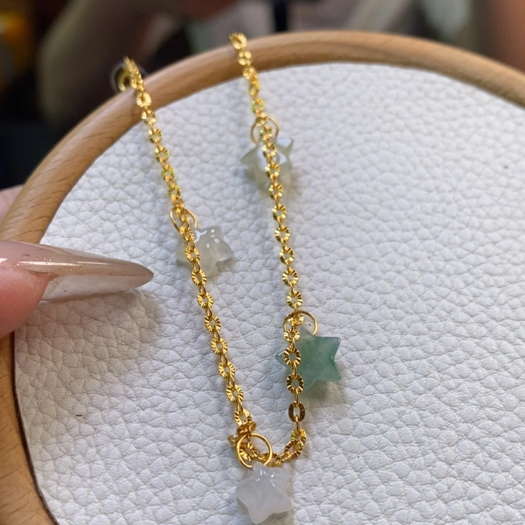 翡翠银S925镶嵌手链12970