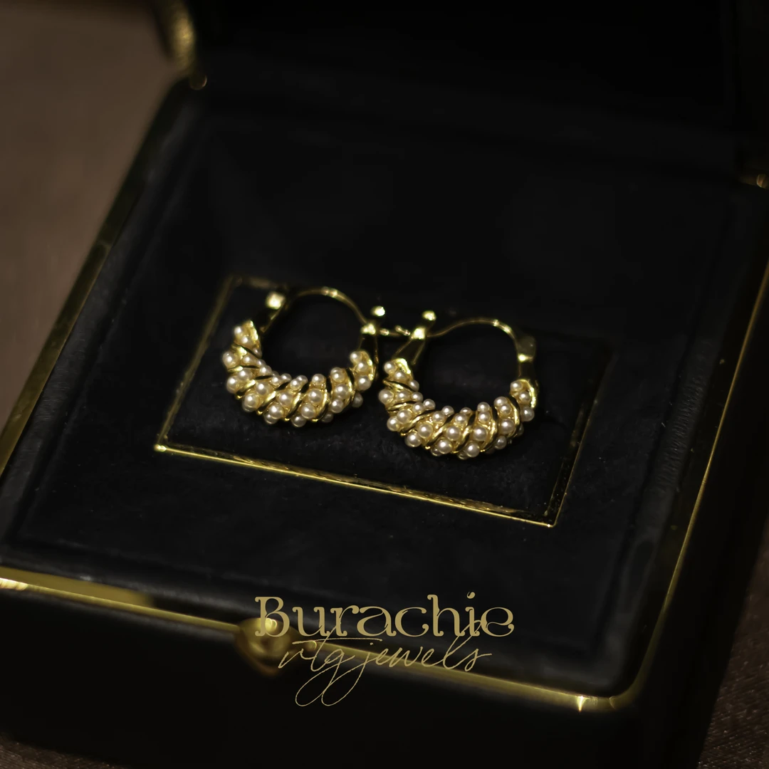 铜合金仿珍珠耳饰 【5163】耳钉周年珍藏英｜经典原标克拉CrownFrett