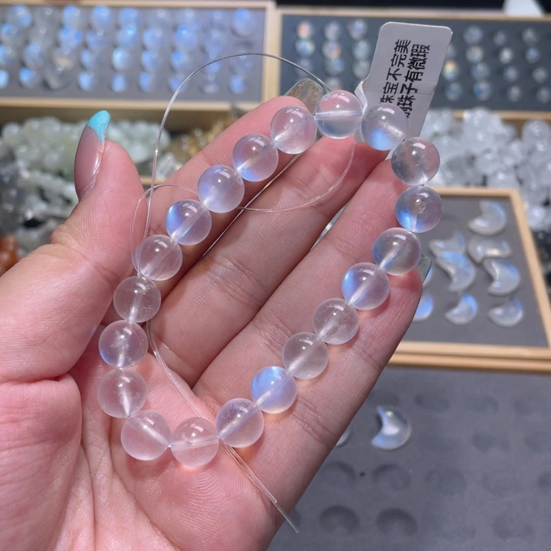 1***5未镶嵌长石手链蓝月光手链10mm