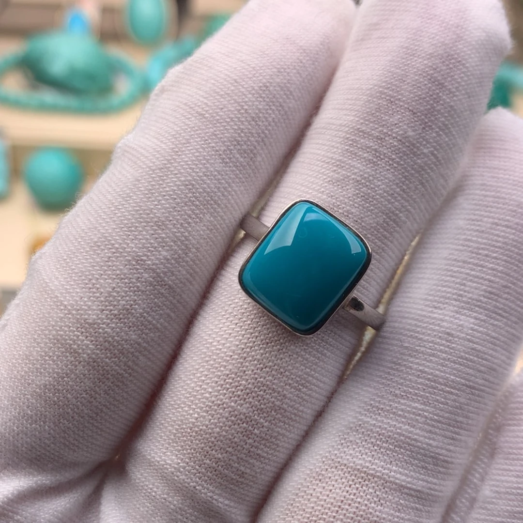 绿松石银S925镶嵌珠宝奇石