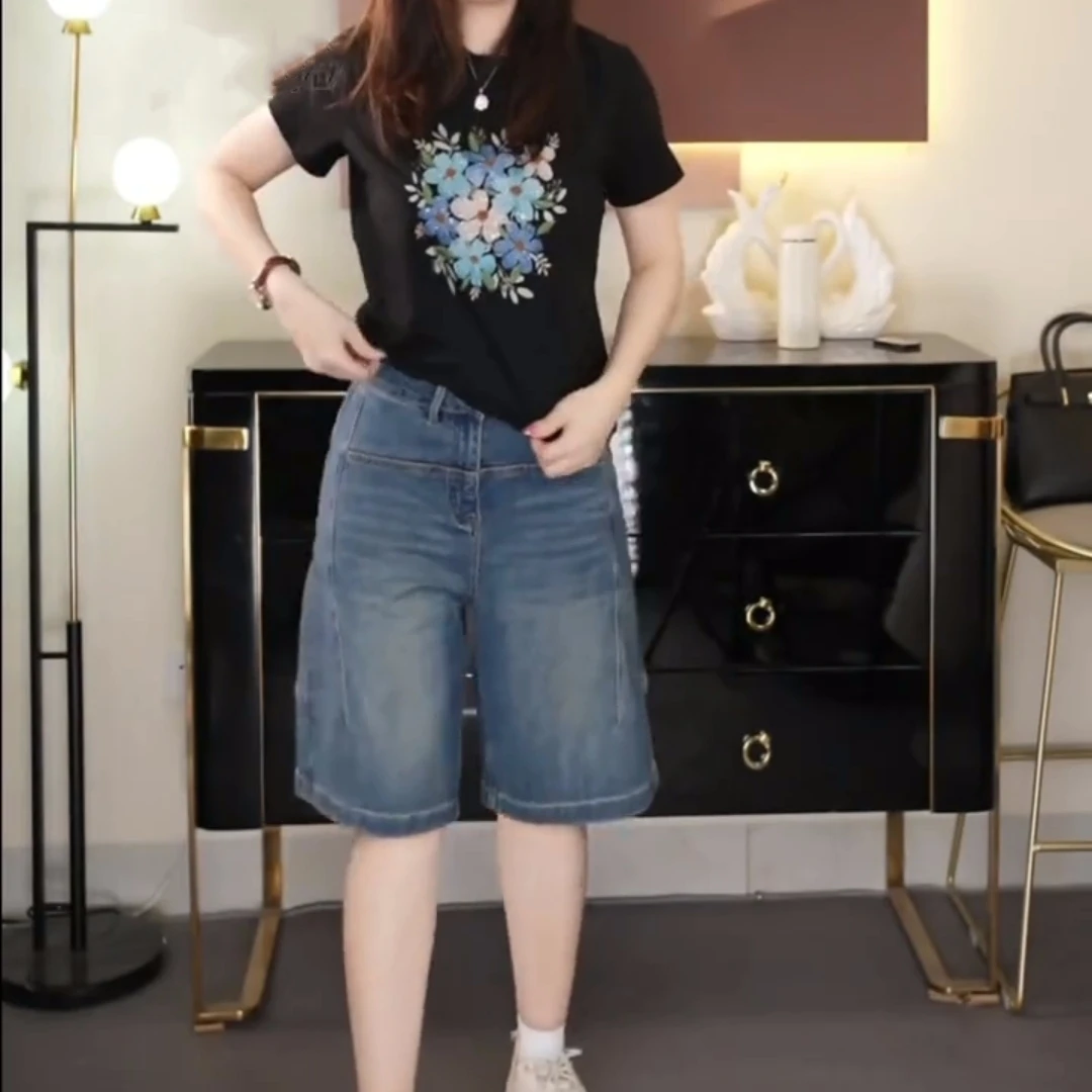 新款气质黑色短袖夏季新款减龄显瘦女装sy