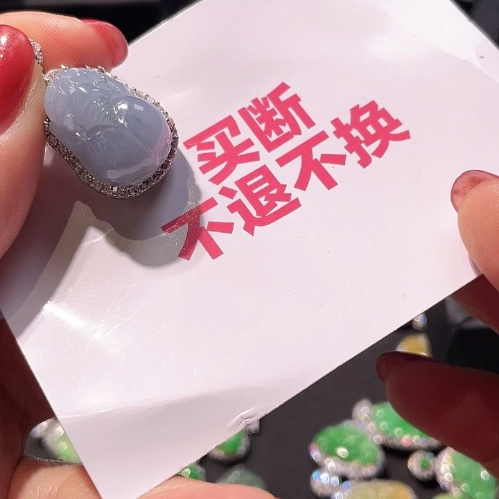 1***F翡翠银S925镶嵌颈饰