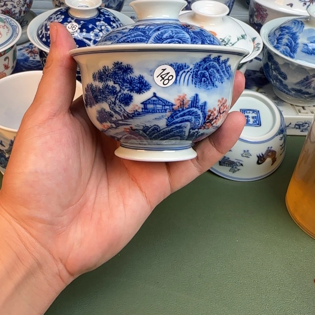 彦祖纯手工手绘茶具148