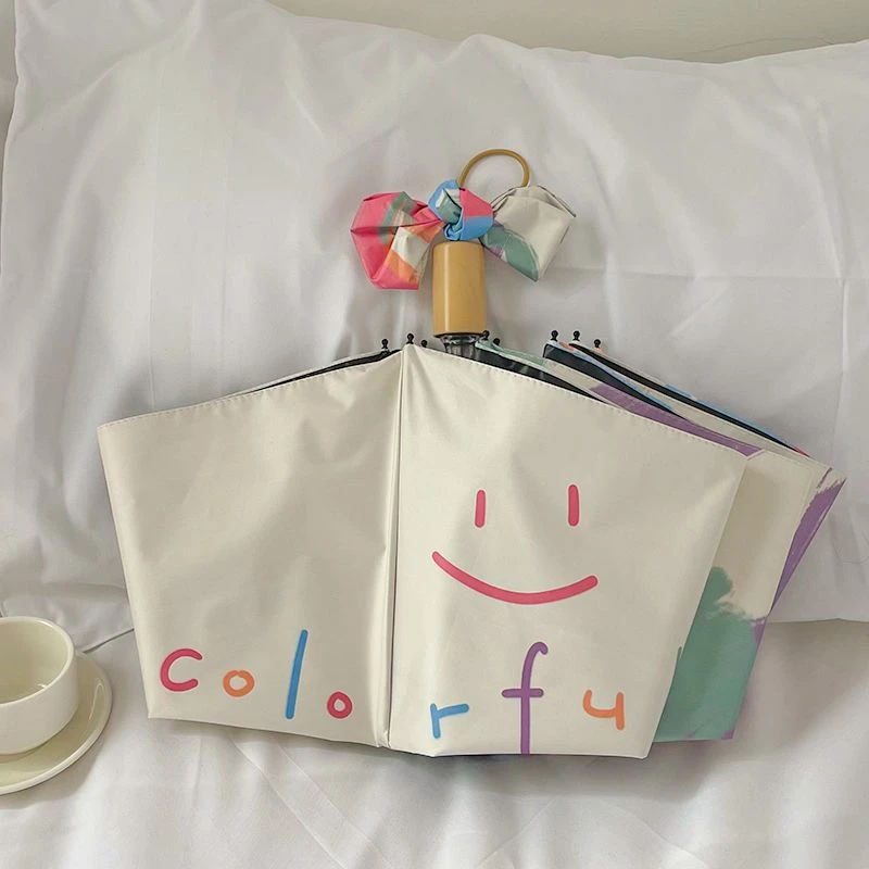 全自动折叠雨伞女复古油画晴雨两用超轻小遮阳太阳伞防晒防紫外线