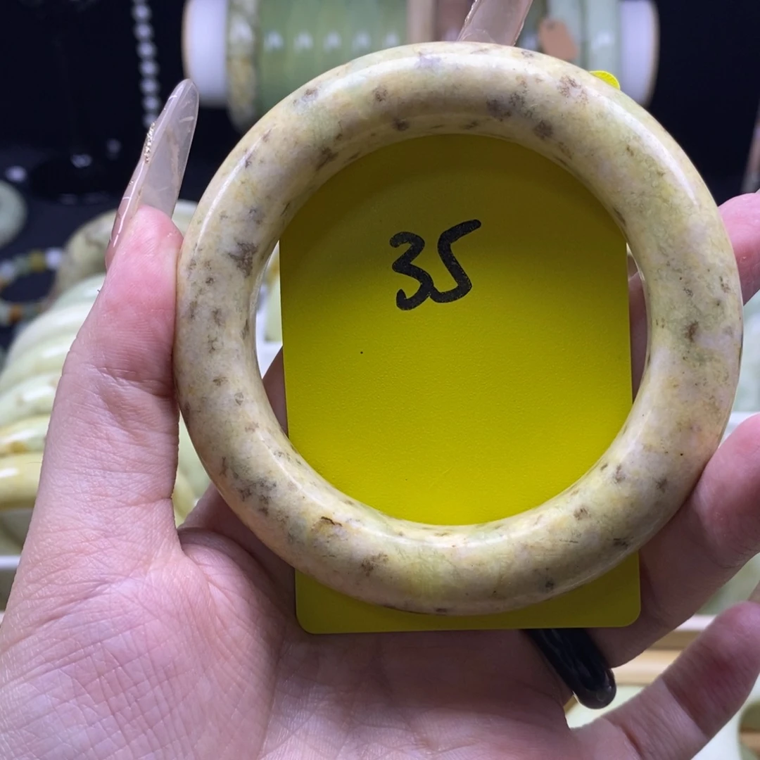 蛇纹石玉未镶嵌手镯59.5