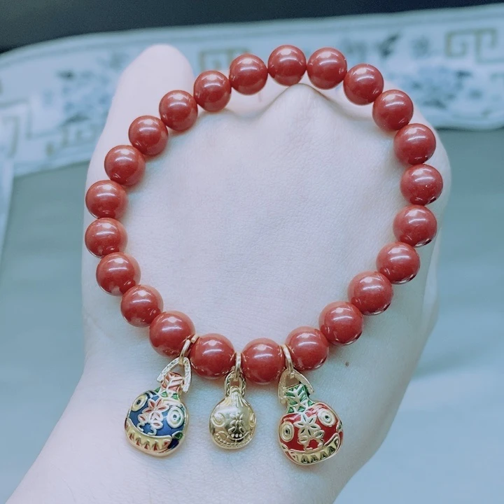 南岳衡山发原创帝王砂手链高含量大圆满吞金兽手链串