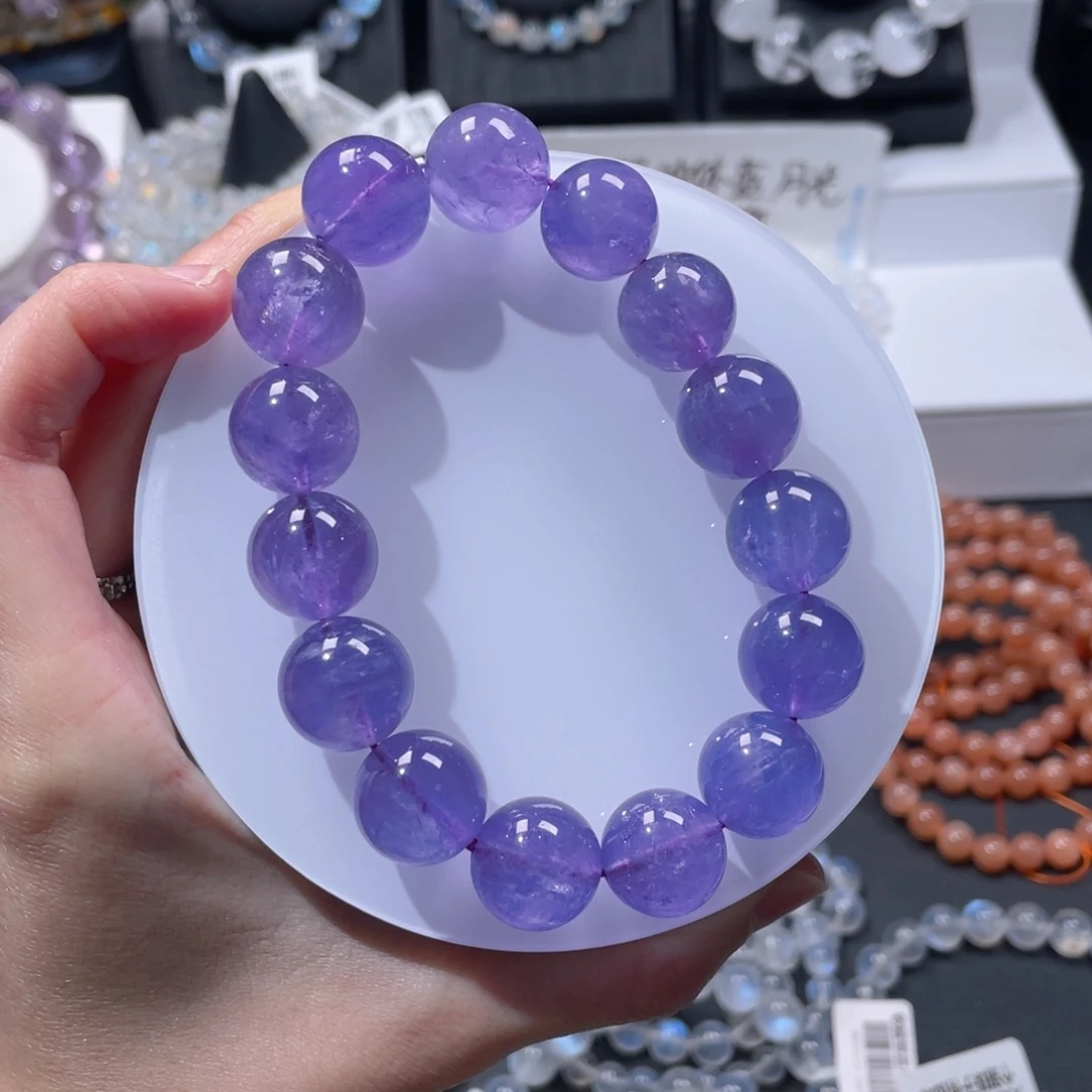 未镶嵌水晶手链薰衣草紫水晶14.8m