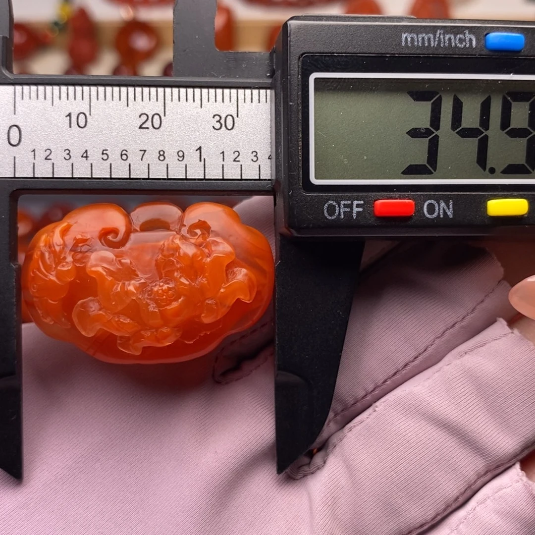 南红玛瑙18K金镶嵌配饰