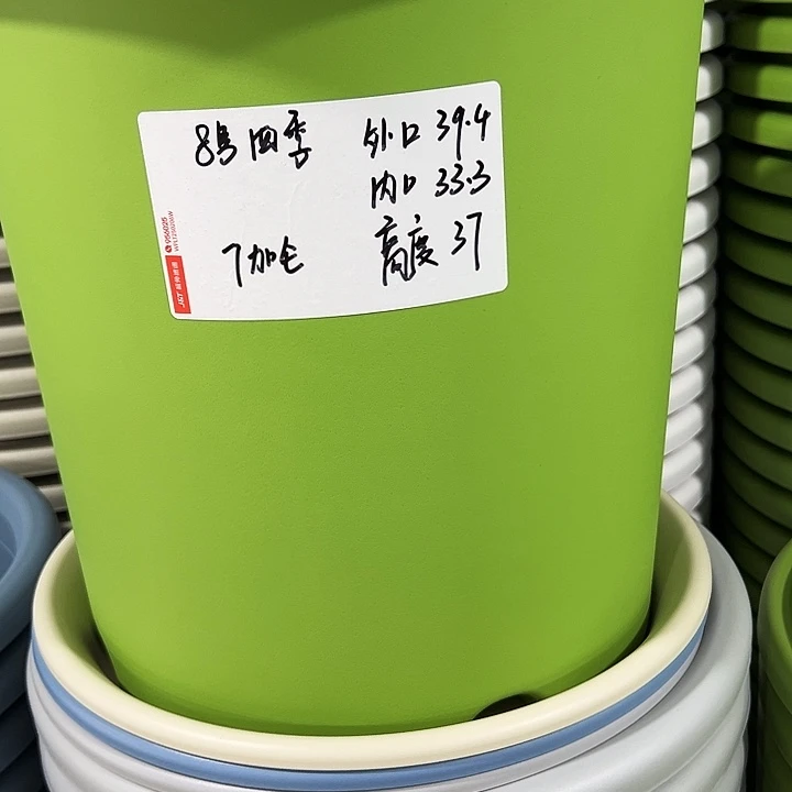特价8号四季盆口39高37白色无托5只
