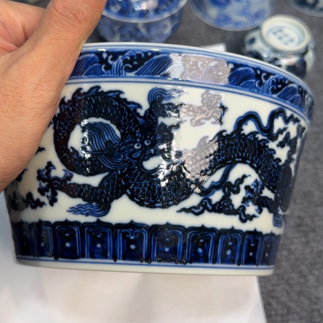瓷杯子当代仿古精品全手工
