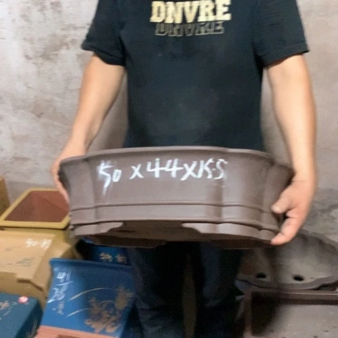 紫砂花盆手工艺品