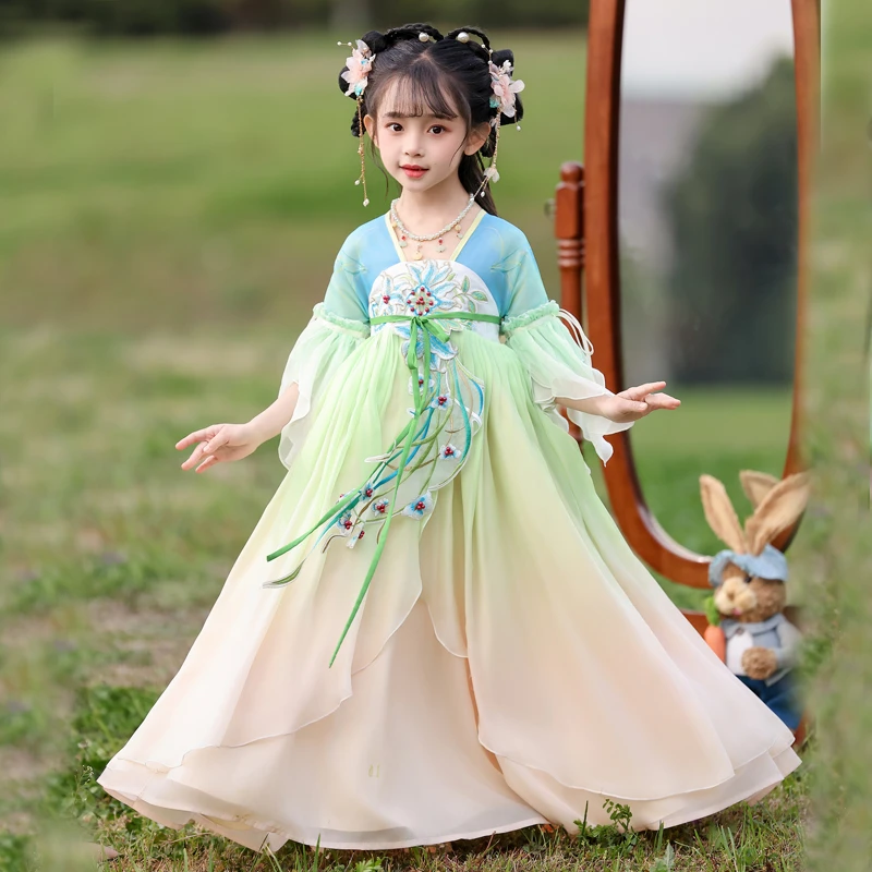 女童汉服夏季2025新款儿童超仙连衣裙中国风公主裙小女孩古装裙子