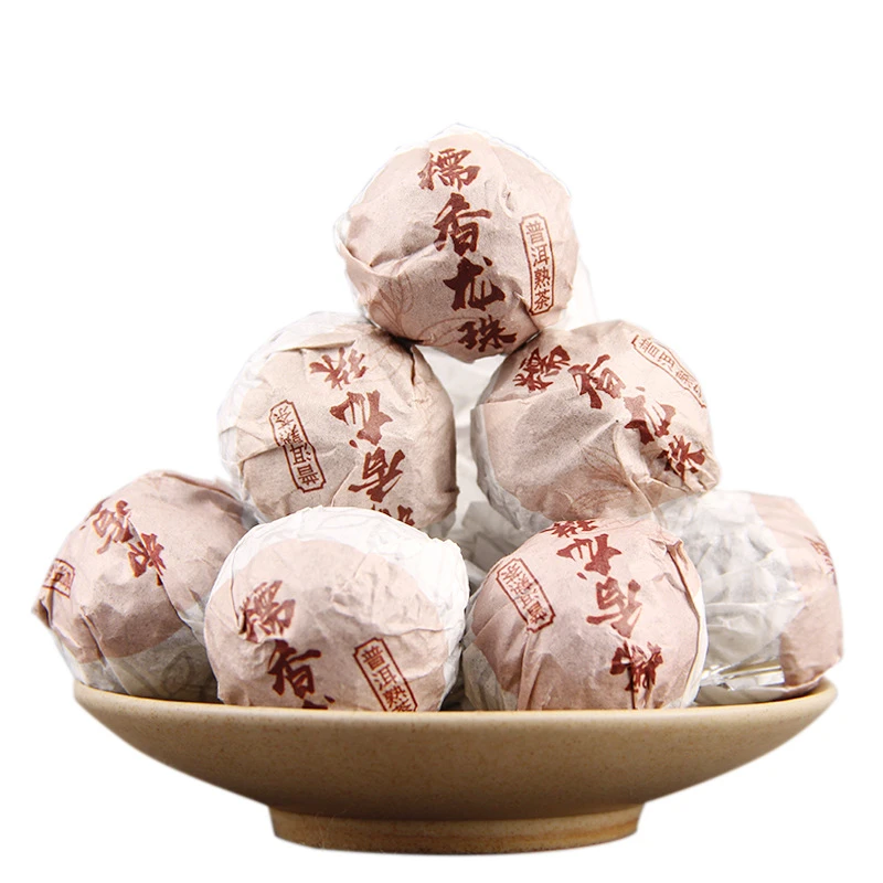 糯香普洱熟茶龙珠  普洱茶小沱茶茶叶糯米香普洱茶