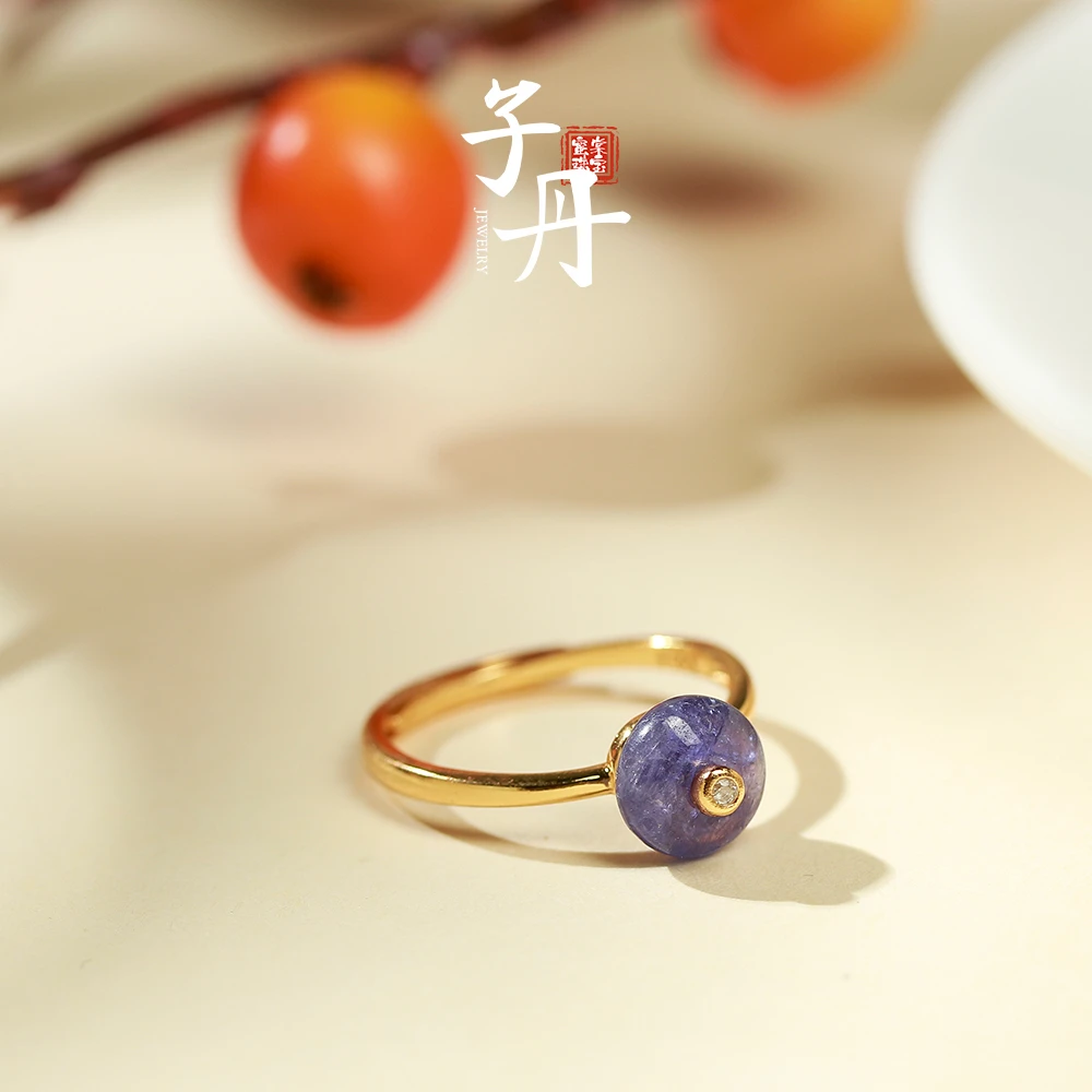 【子丹晶缘】 银镶坦桑戒指 C4-138