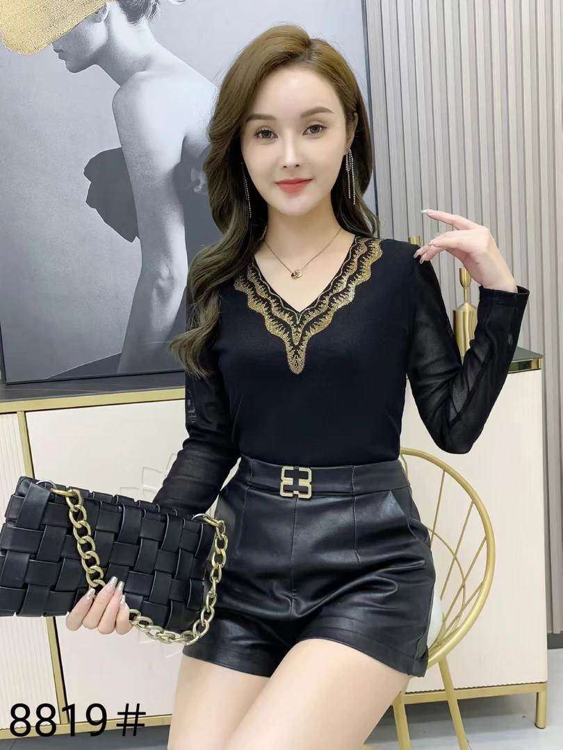 【打底衫】妈妈装女半高领打底衫时尚百搭减龄洋气8819