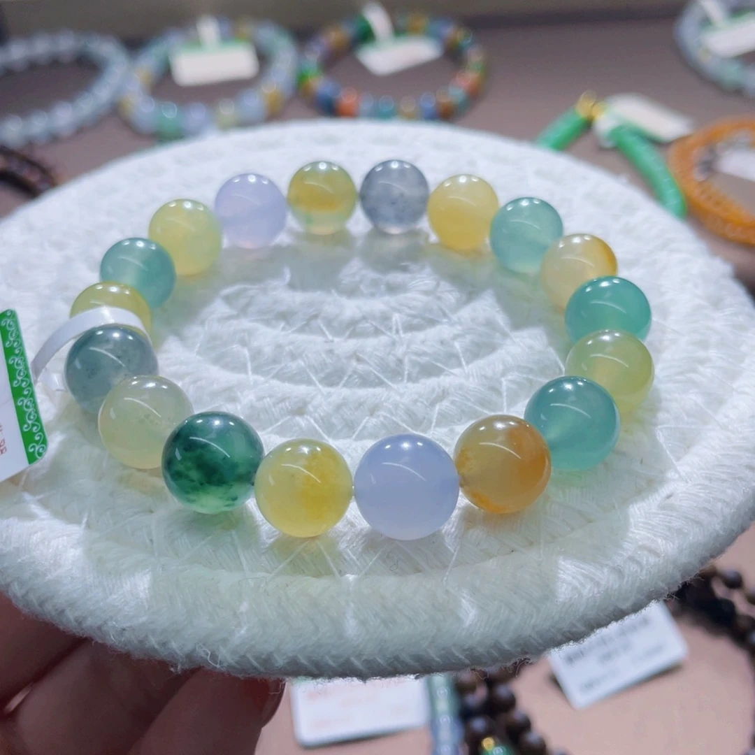 未镶嵌手链翡翠品质冰满胶多宝卡10