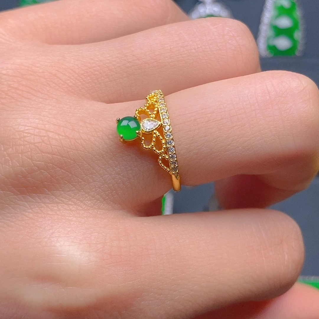 未镶嵌戒指翡翠戒指